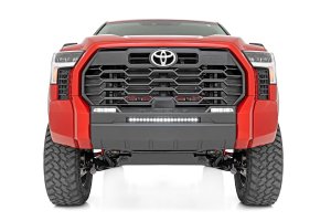 Toyota Tundra LED Light Kit - Front - Rough Country - Bumper Mount 20-Inch Slim Line - Black - '22-'24